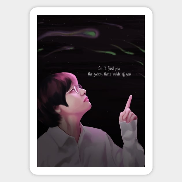 BTS V GALAXY Sticker by moritajung